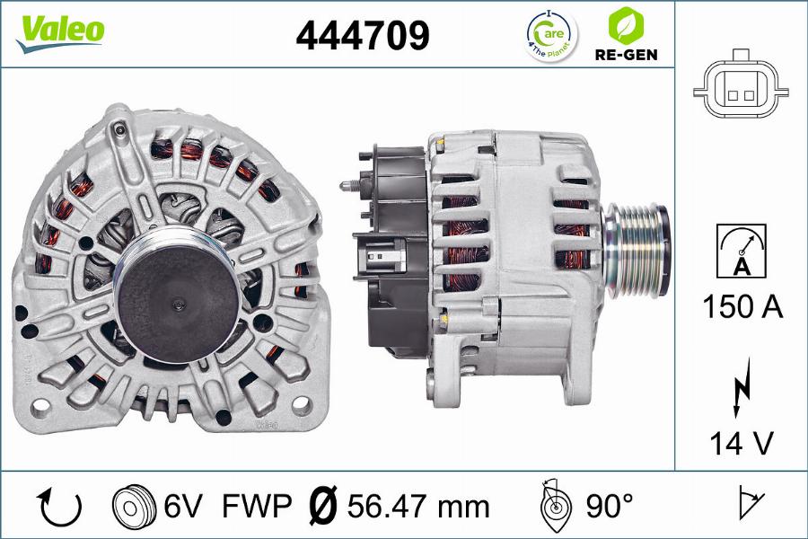 Valeo 444709 - Генератор autospares.lv