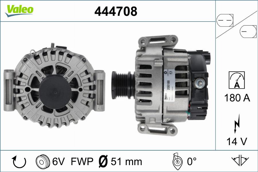 Valeo 444708 - Генератор autospares.lv