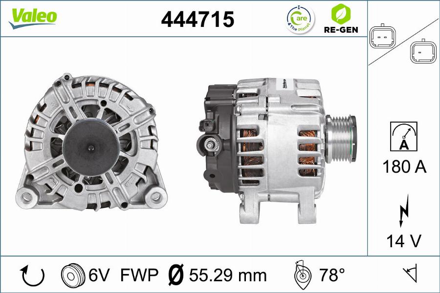 Valeo 444715 - Генератор autospares.lv