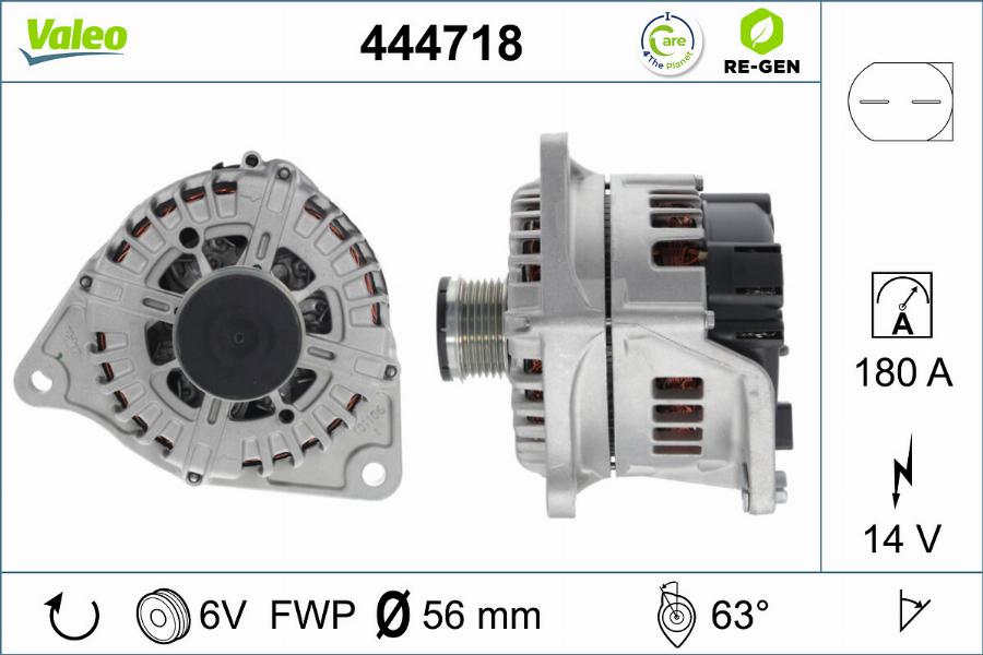 Valeo 444718 - Генератор autospares.lv