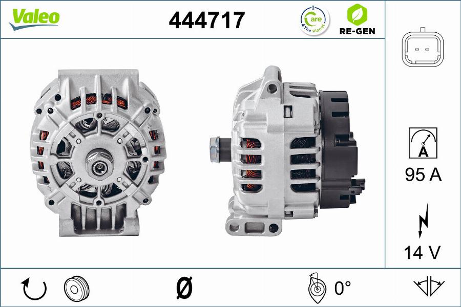 Valeo 444717 - Генератор autospares.lv