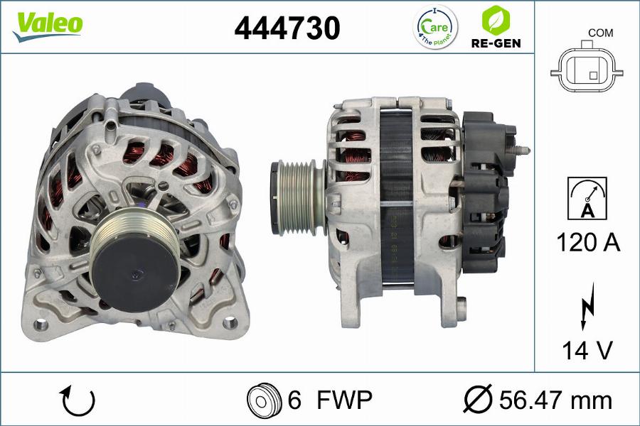 Valeo 444730 - Генератор autospares.lv