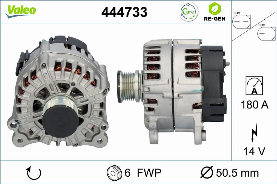 Valeo 444733 - Генератор autospares.lv