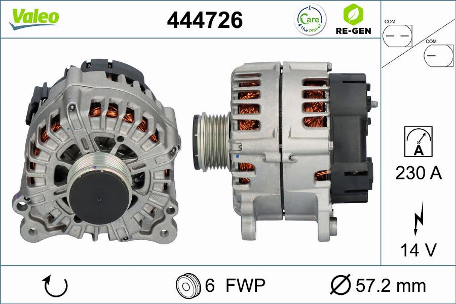 Valeo 444726 - Генератор autospares.lv