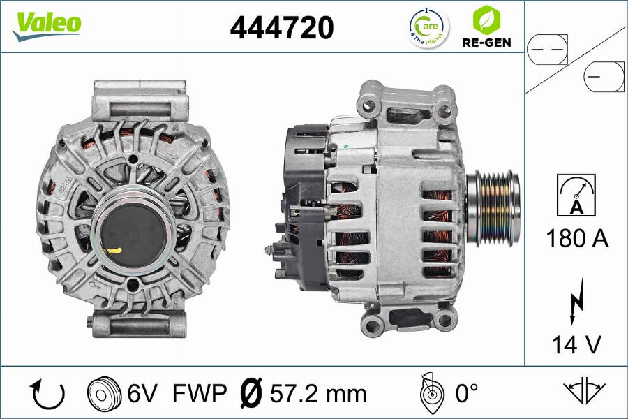 Valeo 444720 - Генератор autospares.lv