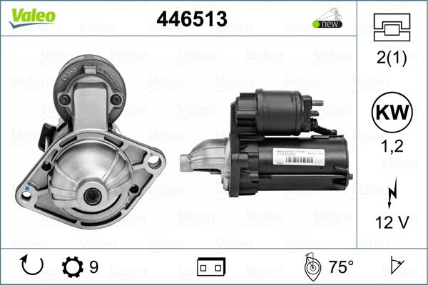 Valeo 446513 - Стартер autospares.lv