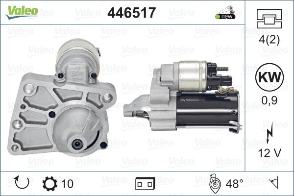 Valeo 446517 - Стартер autospares.lv