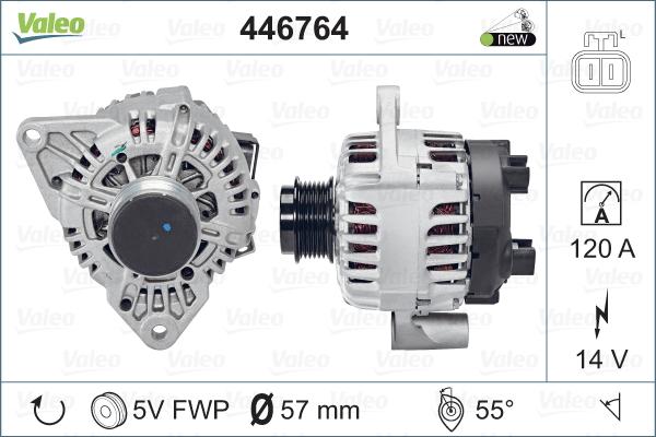 Valeo 446764 - Генератор autospares.lv