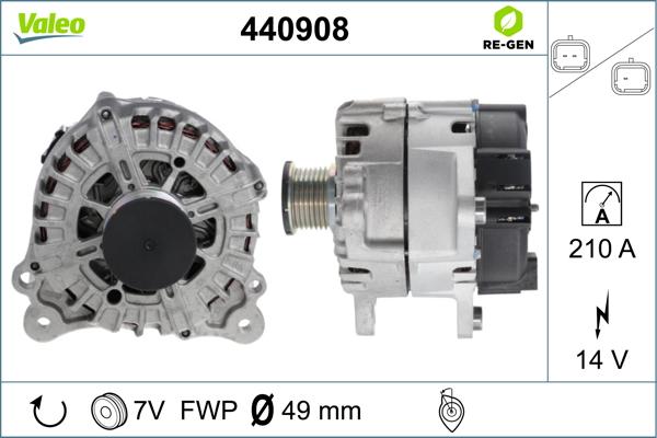 Valeo 440908 - Генератор autospares.lv