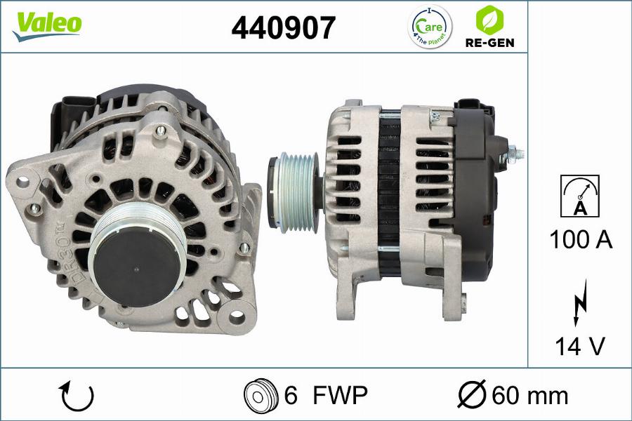 Valeo 440907 - Генератор autospares.lv