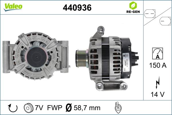 Valeo 440936 - Генератор autospares.lv