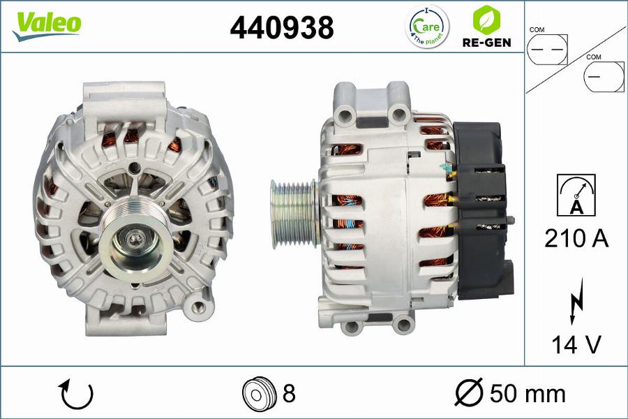 Valeo 440938 - Генератор autospares.lv