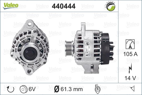 Valeo 440444 - Генератор autospares.lv