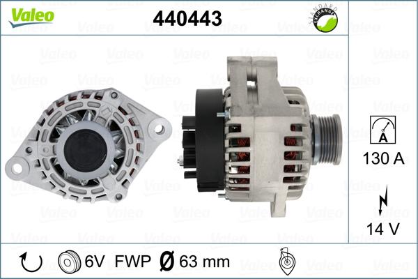 Valeo 440443 - Генератор autospares.lv