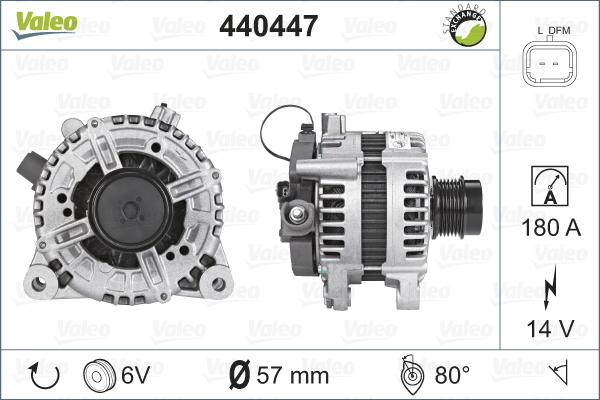 Valeo 440447 - Генератор autospares.lv