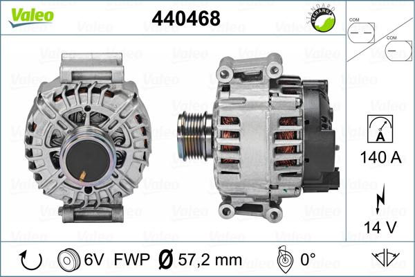 Valeo 440468 - Генератор autospares.lv