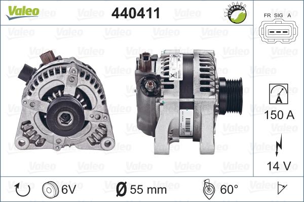 Valeo 440411 - Генератор autospares.lv