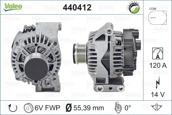 Valeo 440412 - Генератор autospares.lv