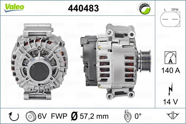 Valeo 440483 - Генератор autospares.lv