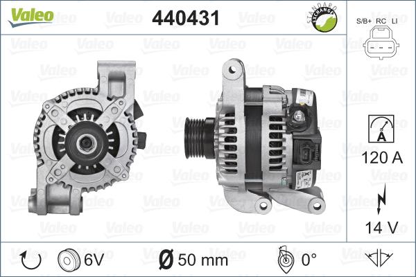 Valeo 440431 - Генератор autospares.lv