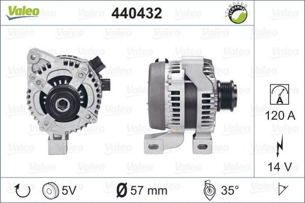 Valeo 440432 - Генератор autospares.lv