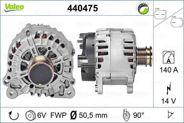 Valeo 440475 - Генератор autospares.lv