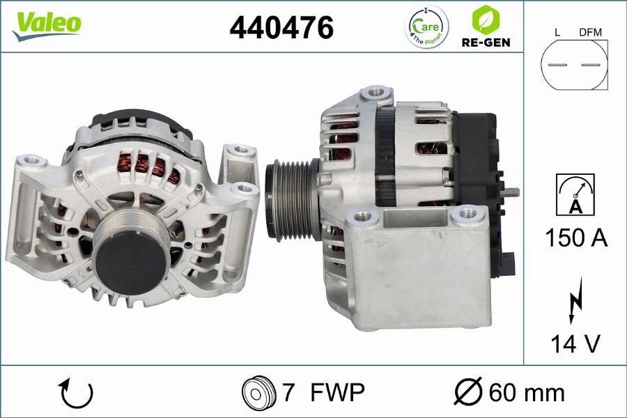 Valeo 440476 - Генератор autospares.lv