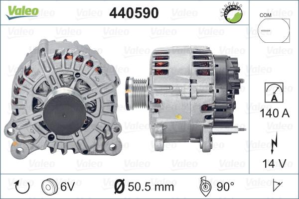 Valeo 440590 - Генератор autospares.lv