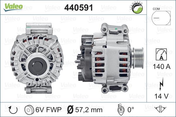 Valeo 440591 - Генератор autospares.lv