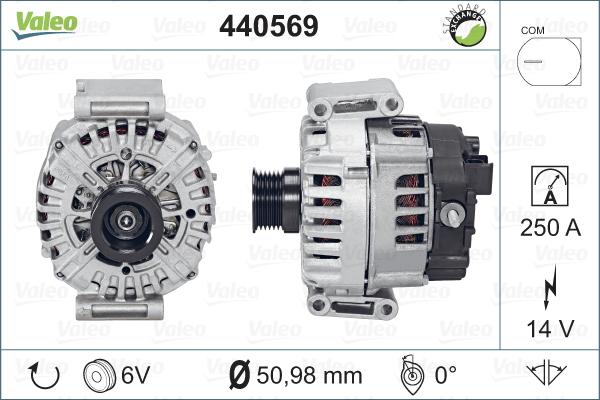 Valeo 440569 - Генератор autospares.lv