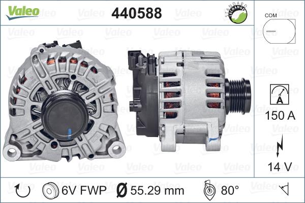 Valeo 440588 - Генератор autospares.lv