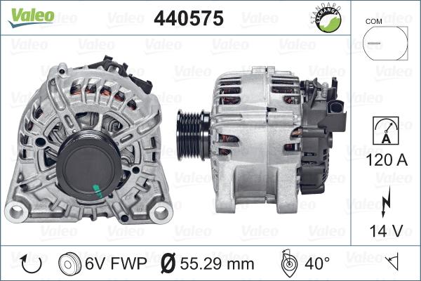 Valeo 440575 - Генератор autospares.lv