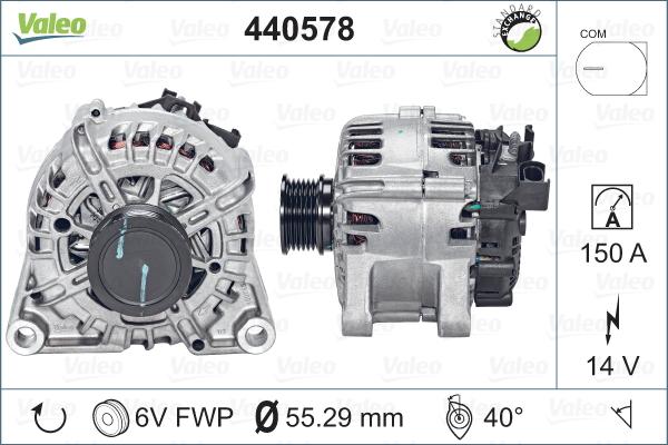 Valeo 440578 - Генератор autospares.lv