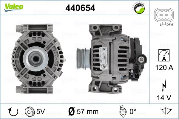 Valeo 440654 - Генератор autospares.lv