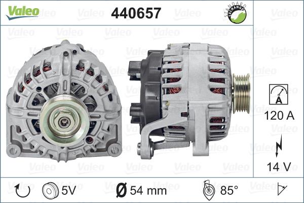 Valeo 440657 - Генератор autospares.lv