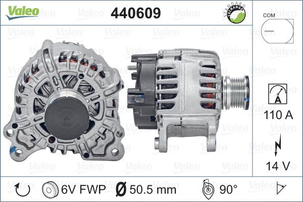 Valeo 440609 - Генератор autospares.lv