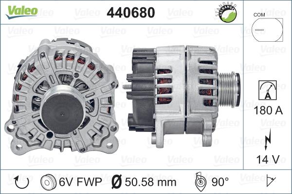 Valeo 440680 - Генератор autospares.lv