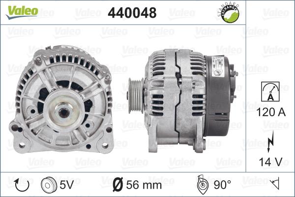 Valeo 440048 - Генератор autospares.lv