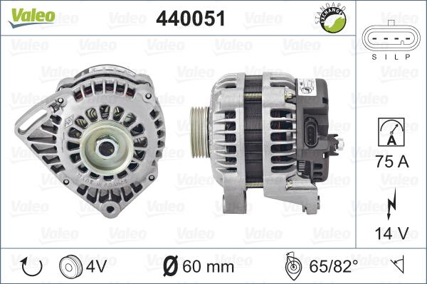 Valeo 440051 - Генератор autospares.lv