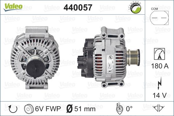 Valeo 440057 - Генератор autospares.lv