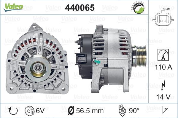 Valeo 440065 - Генератор autospares.lv