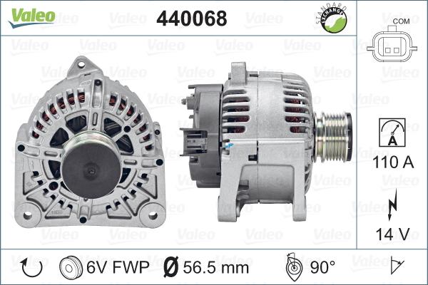 Valeo 440068 - Генератор autospares.lv