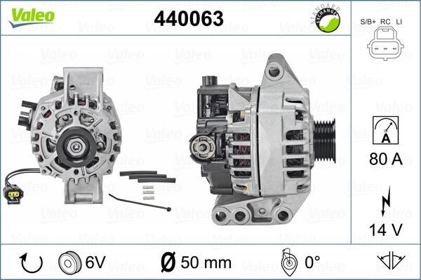 Valeo 440063 - Генератор autospares.lv