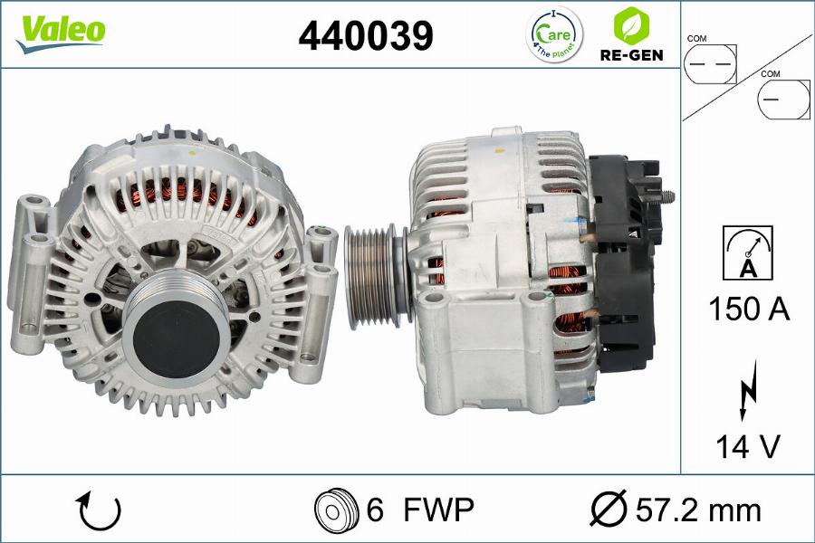 Valeo 440039 - Генератор autospares.lv