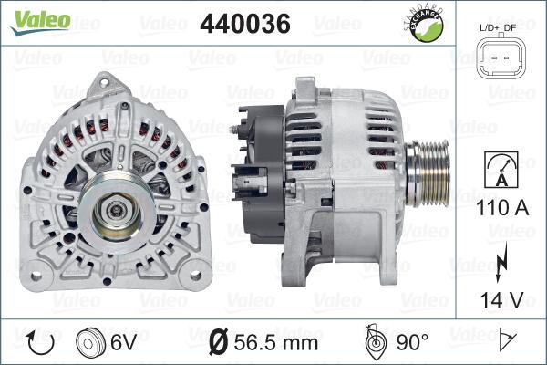 Valeo 440036 - Генератор autospares.lv