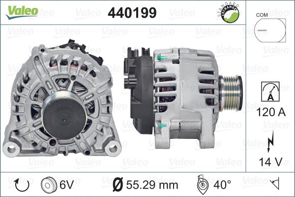 Valeo 440199 - Генератор autospares.lv