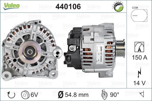 Valeo 440106 - Генератор autospares.lv