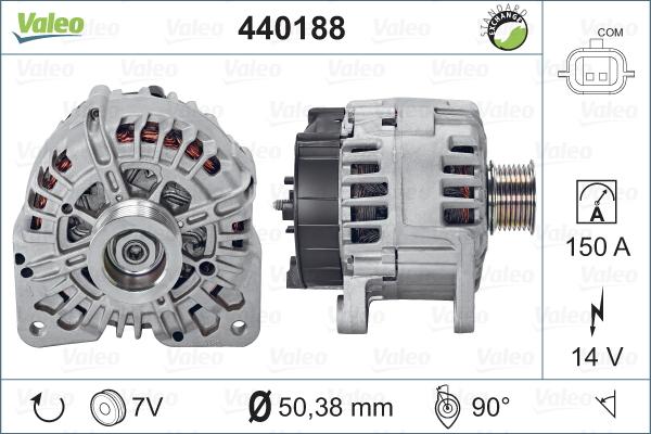 Valeo 440188 - Генератор autospares.lv