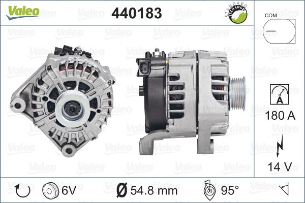 Valeo 440183 - Генератор autospares.lv