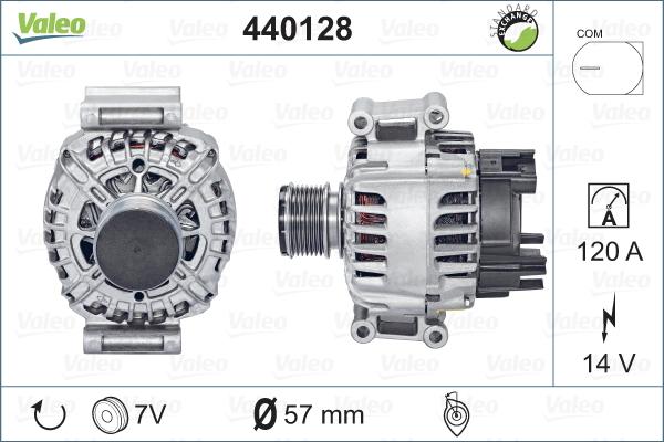 Valeo 440128 - Генератор autospares.lv